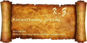 Keresztessy Zoltán névjegykártya