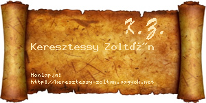 Keresztessy Zoltán névjegykártya